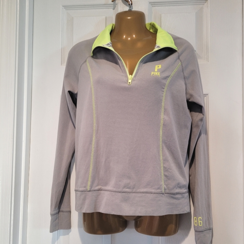 DONATED PINK Quarter Zip Active Shirt Size Small